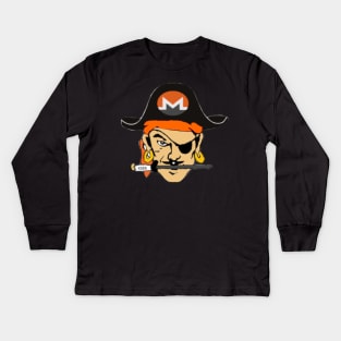 Monero Pirate XMRRRR!!! Kids Long Sleeve T-Shirt